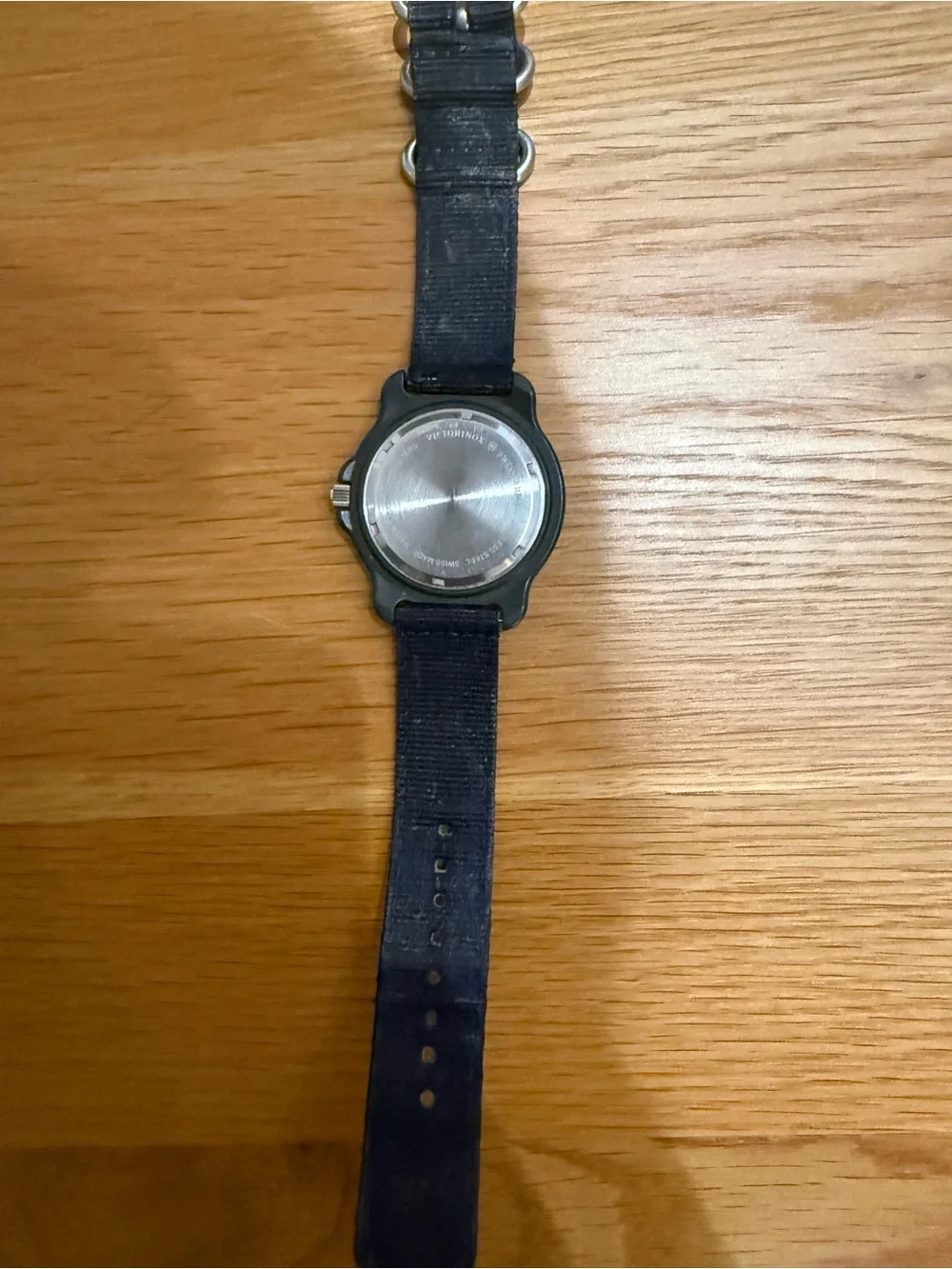 Vintage Victorinox Swiss Army Watch White Dial Red Bezel Date Nylon Strap Swiss
